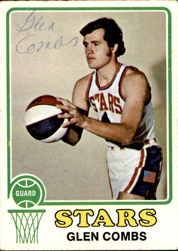 Glen Combs Autographed 1973-74 TOPPS Basketball Card #209 Utah Stars 182936