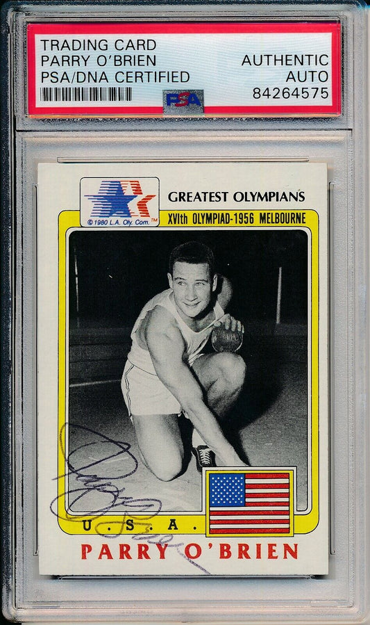 Parry O'Brien Olympic Champ Signed/Auto 1983 G/O Card #32 PSA/DNA 156715