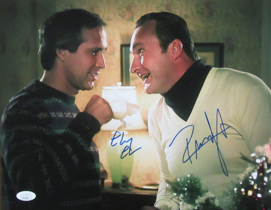 Chevy Chase/Randy Quaid Autographed 11x14 Photo "Christmas Vacation" JSA
