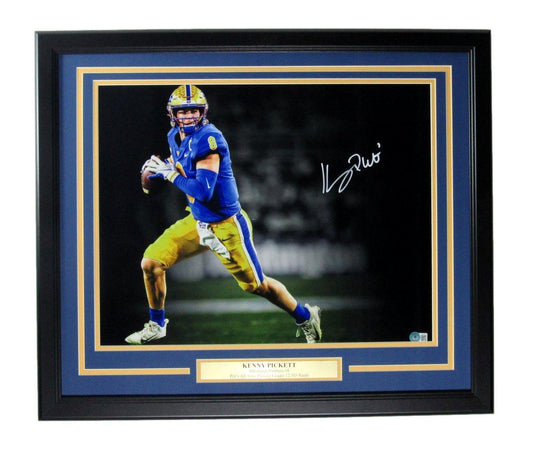 Kenny Pickett Autographed 16x20 Photo University of Pittsburgh Framed Beckett