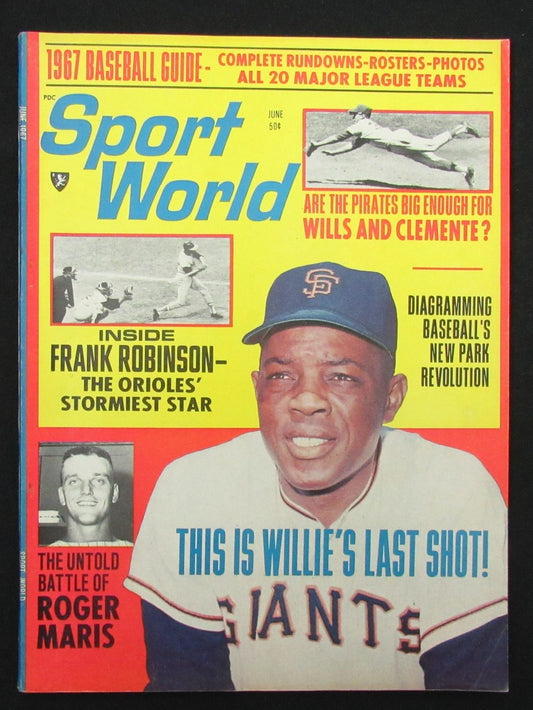 June1967 Sport World Magazine Willie Mays San Francisco Giants Cover  185580