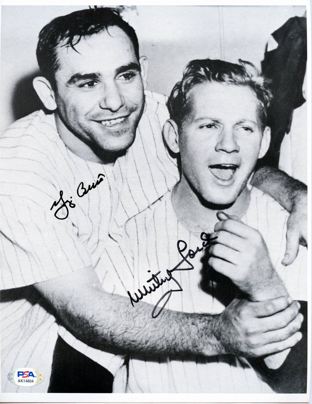 Yogi Berra/Whitey Ford Yankees Dual-Signed/Autograph 8x10  Photo PSA 166782