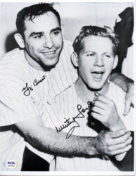 Yogi Berra/Whitey Ford Yankees Dual-Signed/Autograph 8x10  Photo PSA 166782