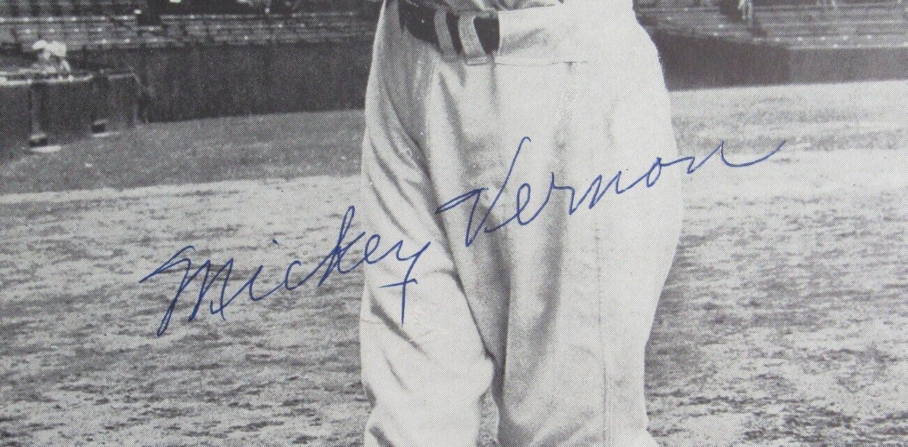 Mickey Vernon Autographed 7.5x10 Baseball Magazine Insert Photo Senators PSA/DNA