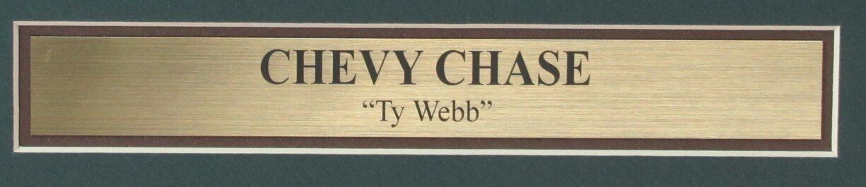 Chevy Chase Autographed Pin Flag "Caddyshack" Framed JSA 180964