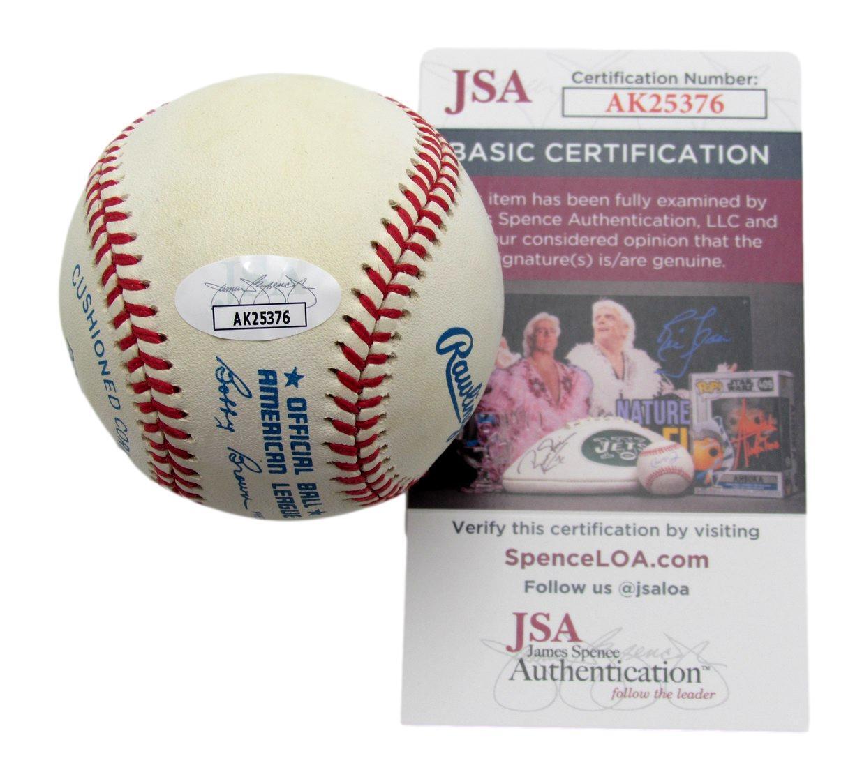 Cal Ripken Jr. HOF Autographed OAL Baseball Baltimore Orioles JSA 179749