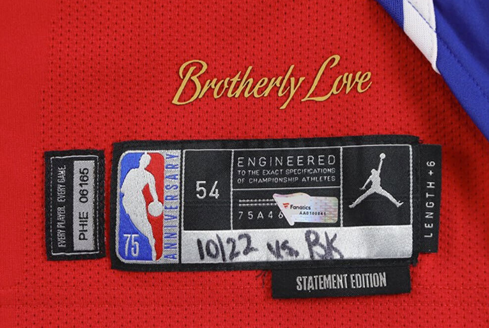 2021 Joel Embiid Philadelphia 76ers Game Worn/Used Red Statement Jersey 175679