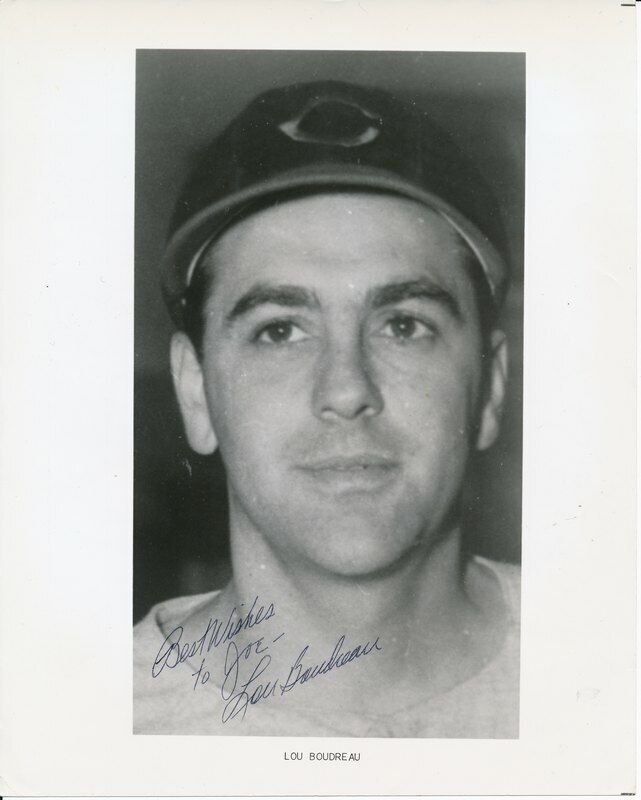 Lou Boudreau Cleveland Indians Signed/Autographed 8x10 Photo JSA 143140