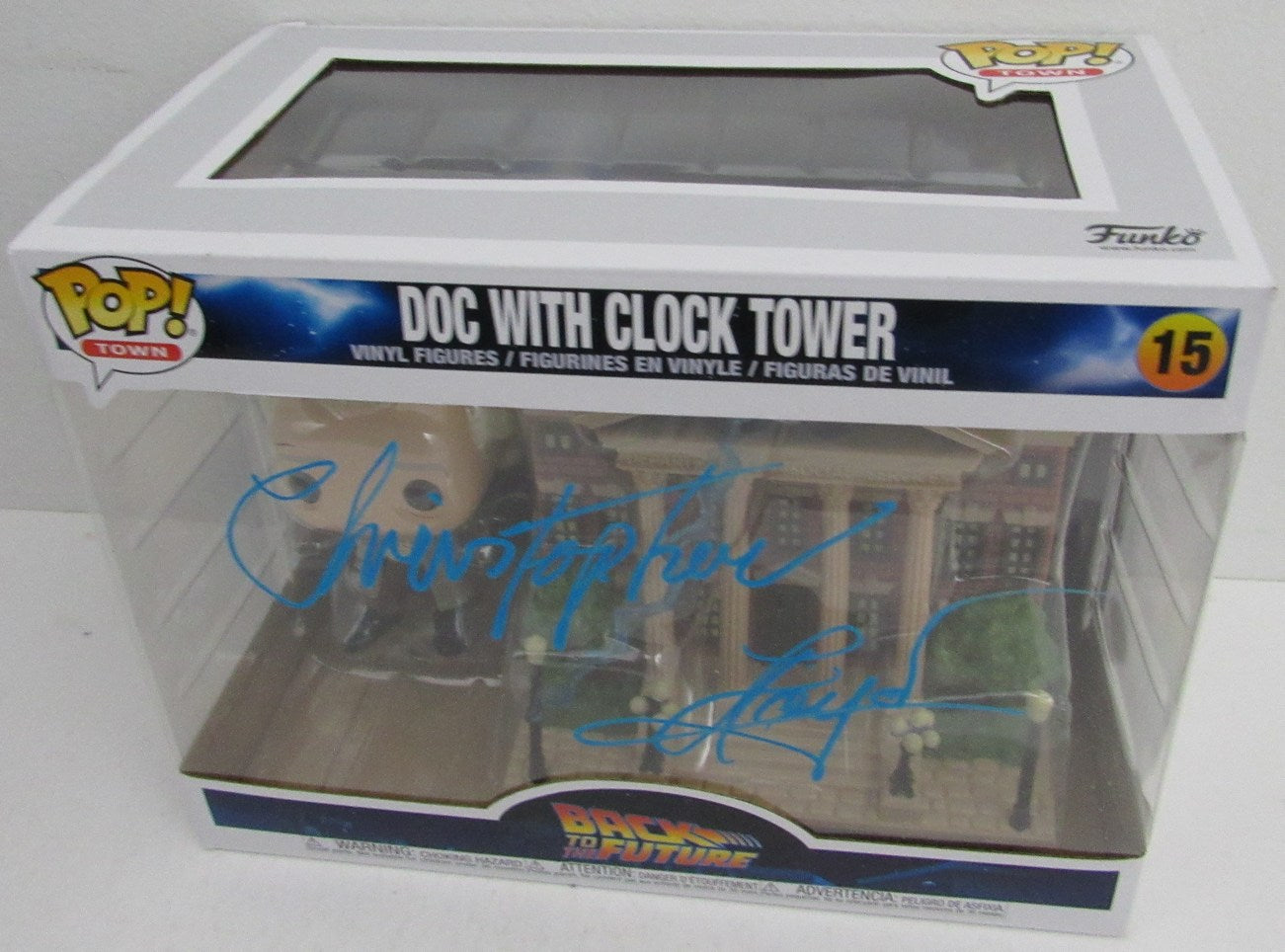 Christopher Lloyd Autographed Funko Pop #15 Doc With Clock Tower JSA