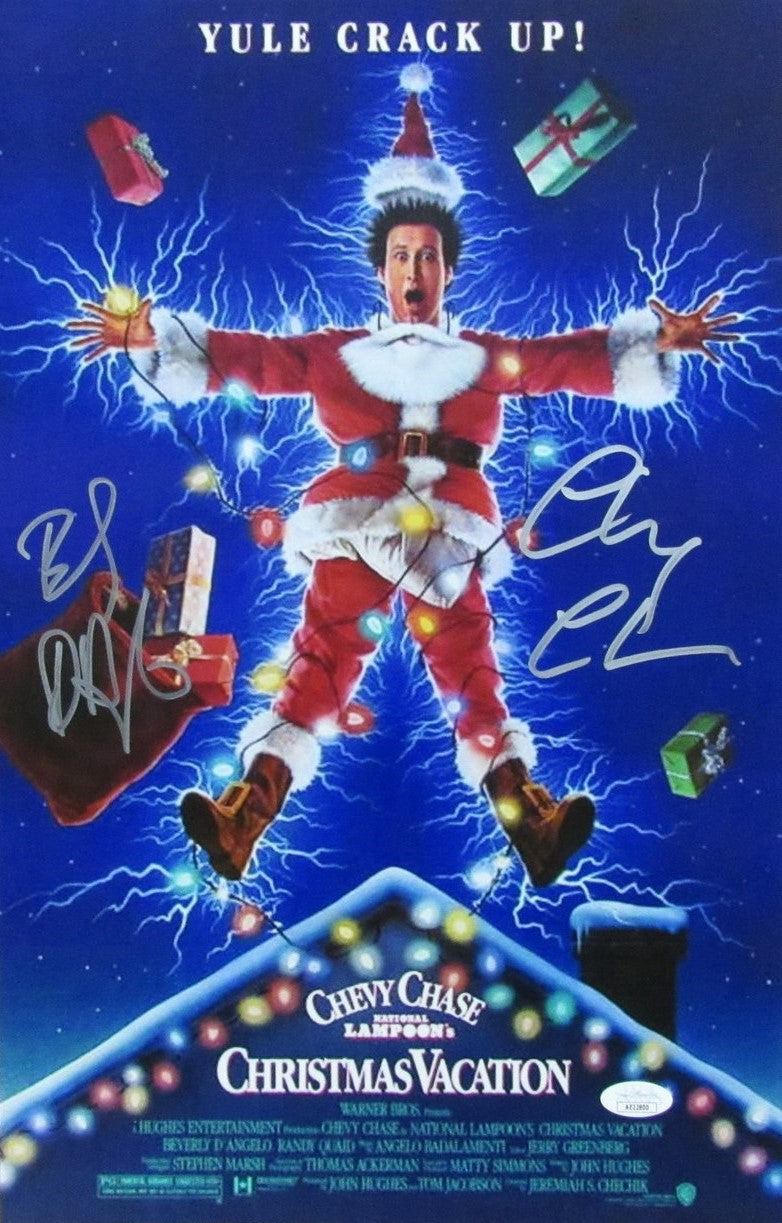 Chevy Chase/Beverly D'Angelo Autograph 11x17 Poster Christmas Vacation JSA 74092