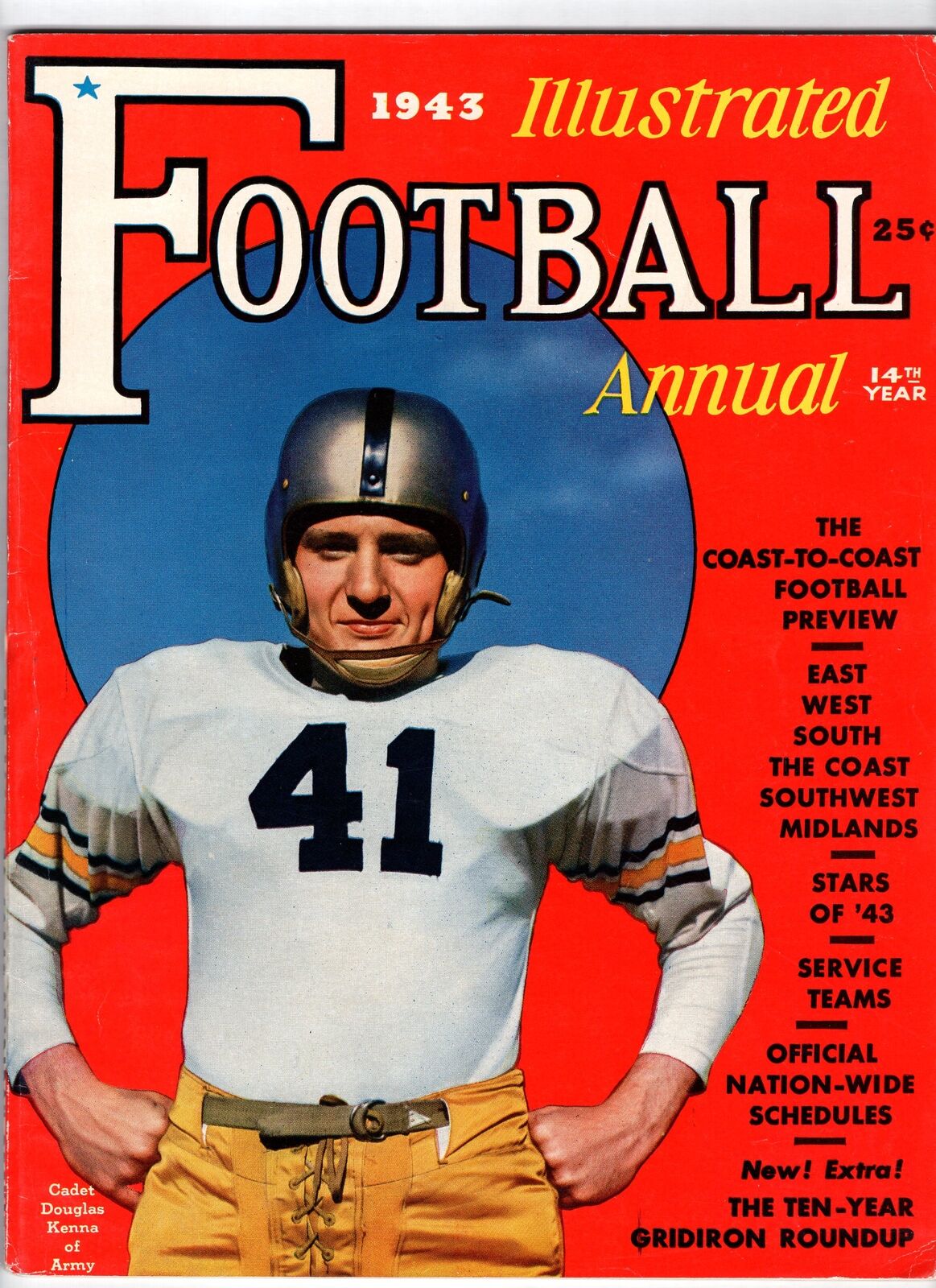 1943 Illustrated Football Annual Magazine Army Cadet Douglas Kenna 130615