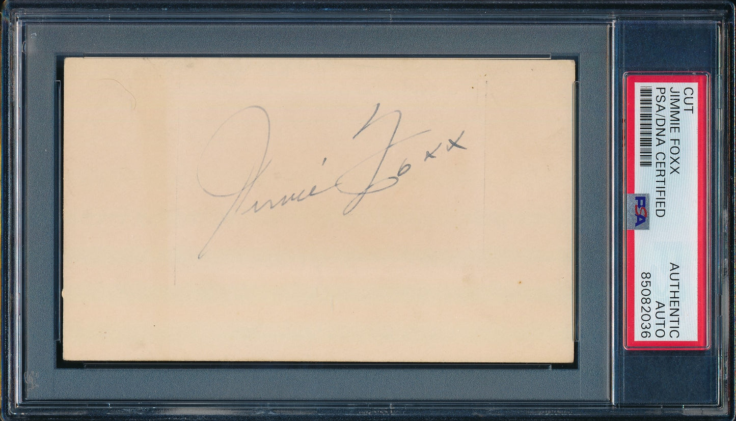 Jimmie Foxx Boston Red Sox Autographed 3x5 Cut/Index Card PSA/DNA 184039