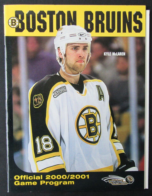 2000/2001 Boston Bruins vs. Colorado Avalanche Ice Hockey Game Program 176421