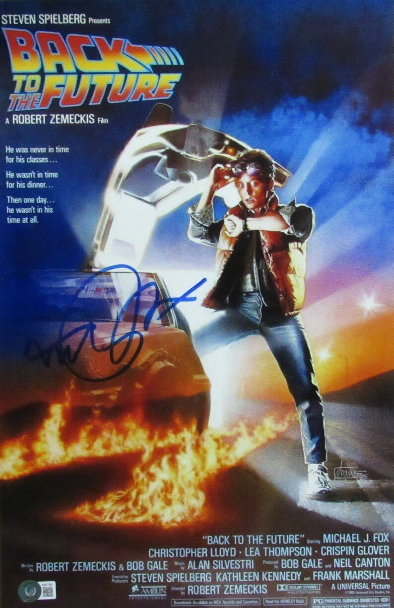 Michael J Fox Autographed 11x17 Poster "Back To The Future" Beckett 177517