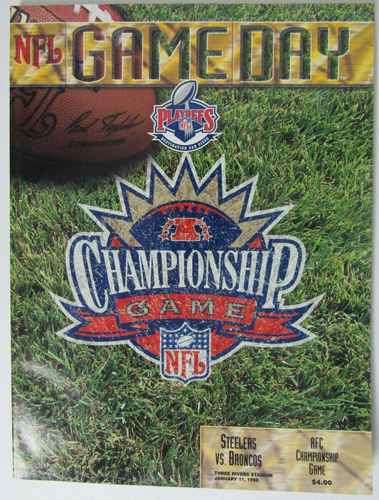 1998 AFC Championship Program 1/11/98 Pittsburgh Steelers vs. Broncos  145869