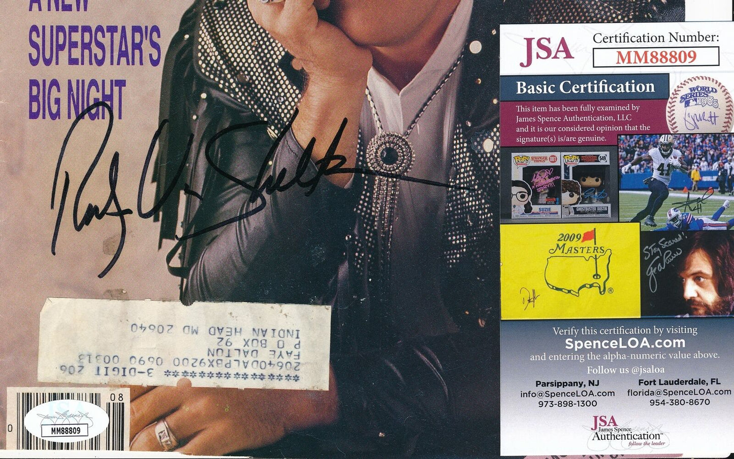 Ricky Van Shelton Performer Signed/Autographed 8x10 Magazine Cover JSA 159944