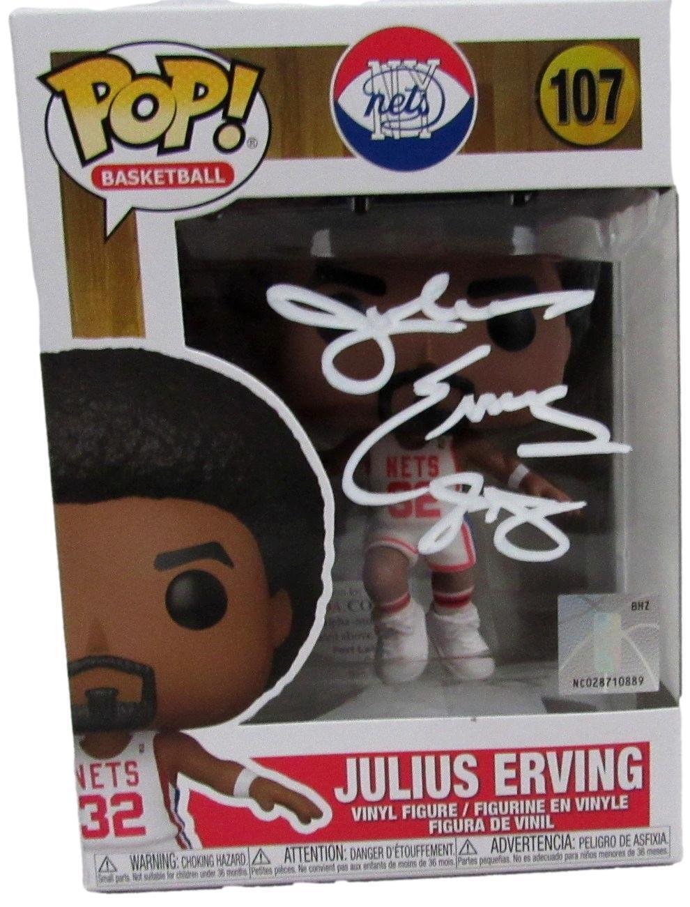 Julius Erving HOF Autographed Funko POP! Figurine #107 76ers JSA 175837