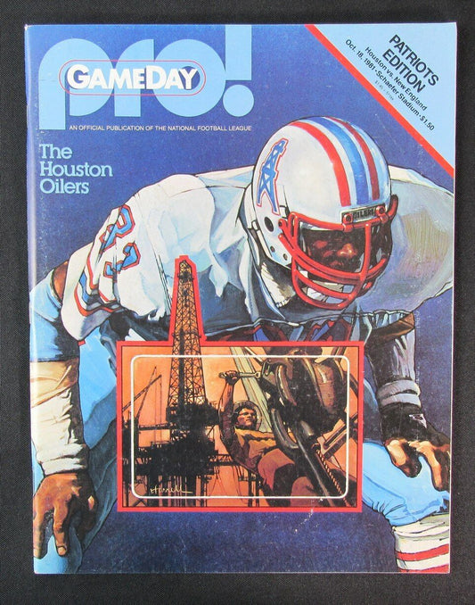 1981 Houston Oilers vs. New England Patriots Program 10/18