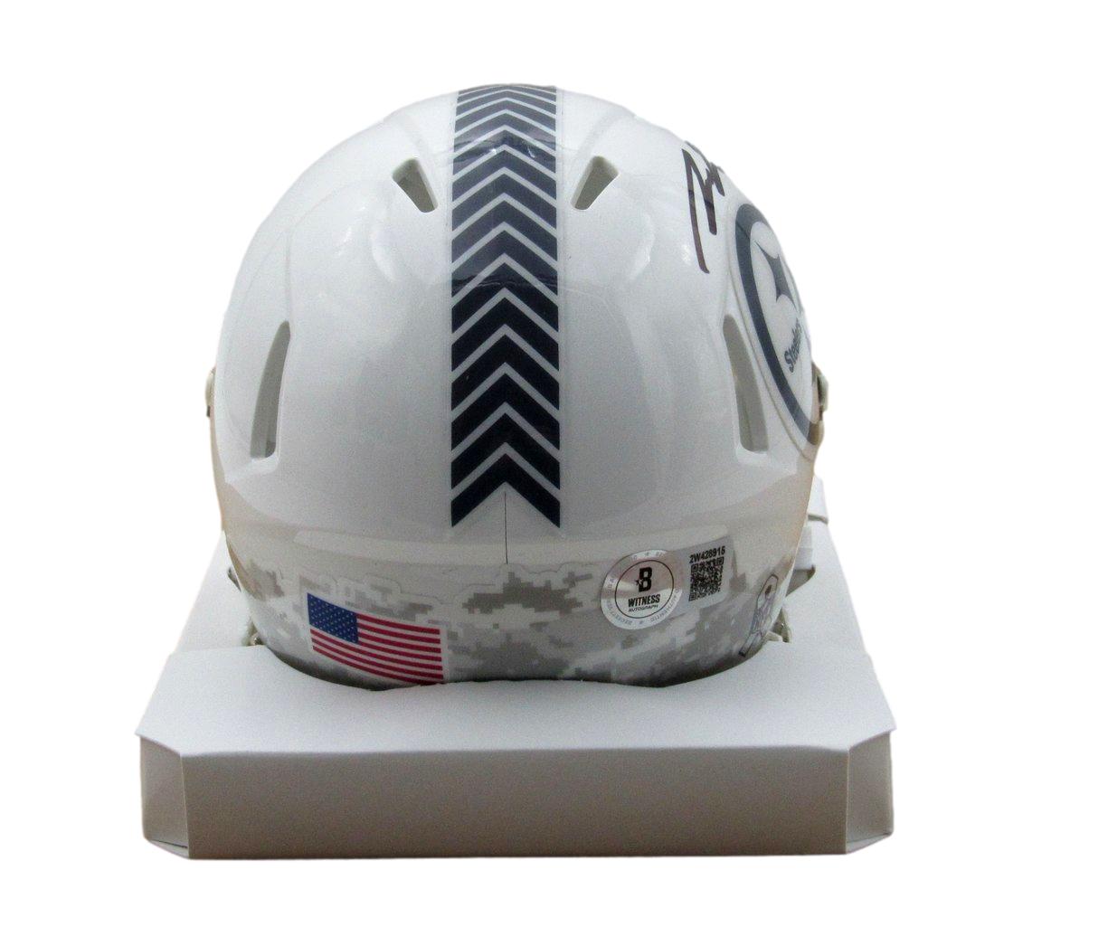 Pat Freiermuth Signed White Salute to Service Mini Helmet Steelers Beckett 19217