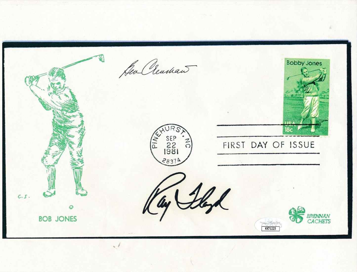 Ray Floyd/Ben Crenshaw Dual-Signed 8x10 First Day of Issue PGA Champs JSA