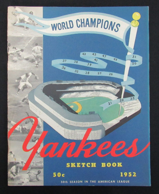 1952 New York Yankees World Champions Sketch Book 186196