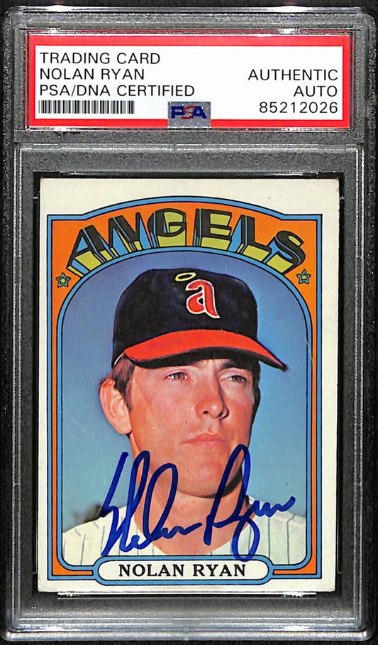 Nolan Ryan HOF Mets Signed/Autographed 1972 TOPPS Card #595 PSA/DNA