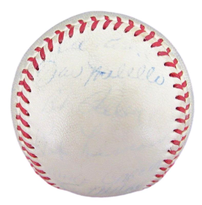 1950's Cleveland Indians Team Autographed (23 Signatures) Reach Baseball 181046