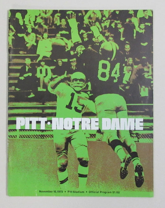 11/10/1973 Pitt vs. Notre Dame College Program 185690