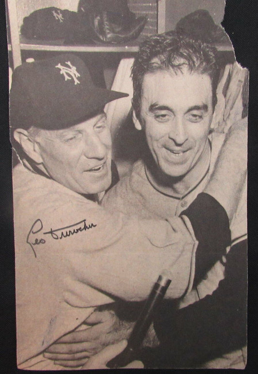 Leo Durocher New York Giants HOF Signed circa 1950's Magazine Cut 153649