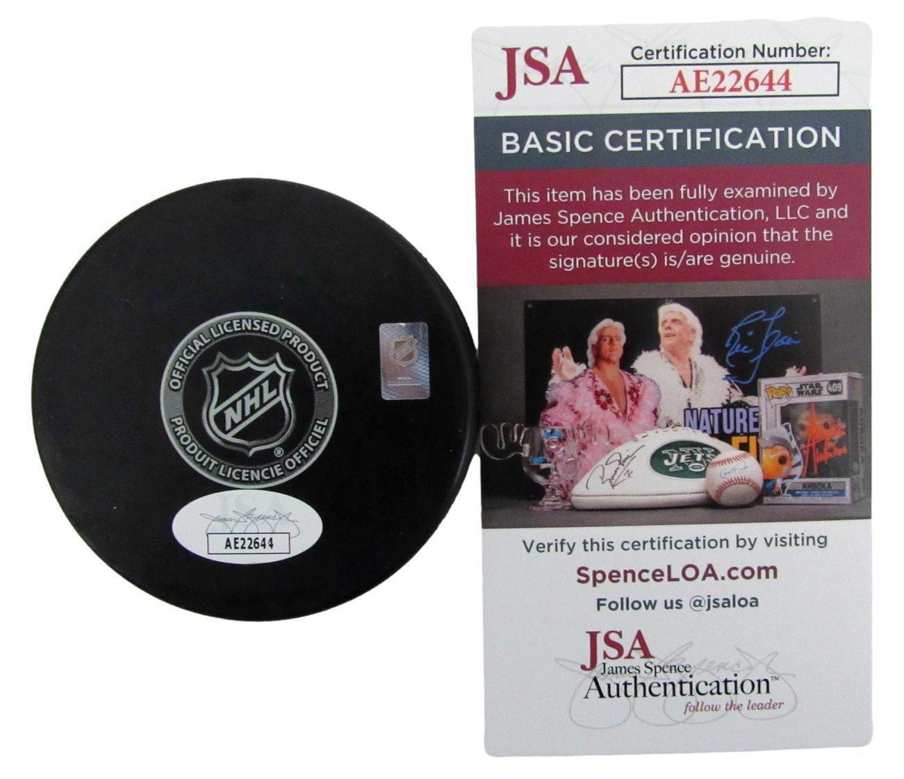 Bobby Clarke HOF Autographed Philadelphia Flyers Hockey Puck JSA