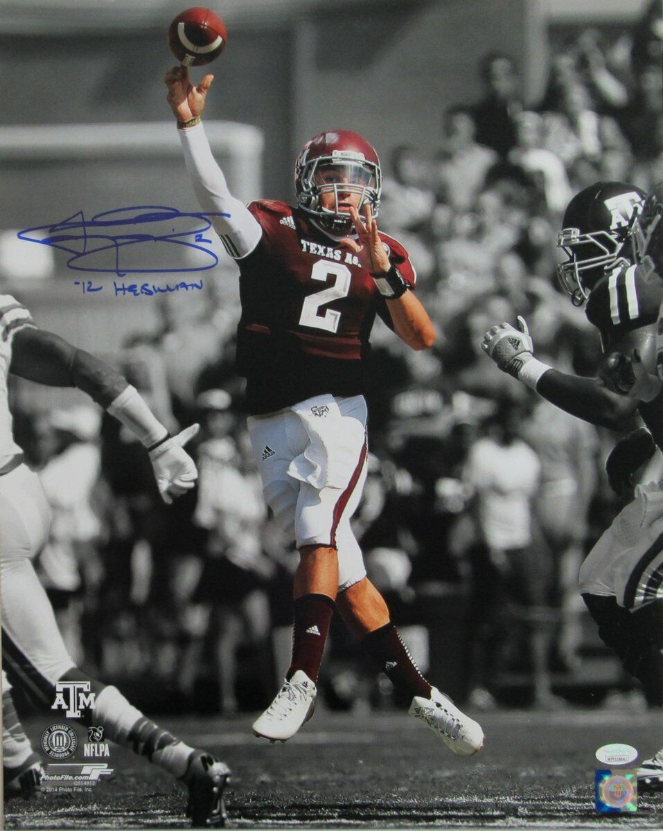 Johnny Manziel Texas A&M Signed 16x20 Photo JSA 142391