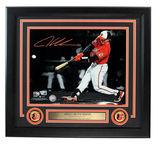Adley Rutschman Autographed 11x14 Photo Orioles Framed Fanatics 183315