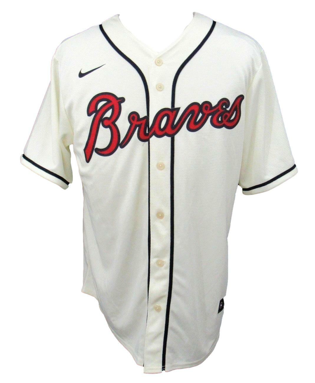 Ronald Acuna Jr. Signed/Autographed Braves Cream Nike Baseball Jersey JSA 163108