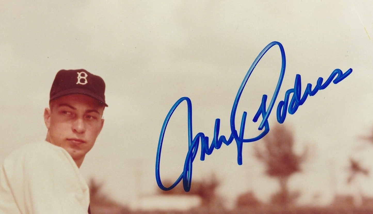 Johnny Podres Autographed 8x10 Photo Brooklyn Dodgers JSA