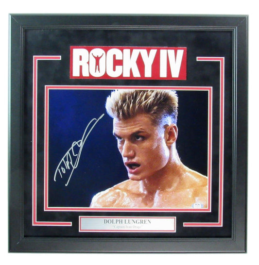 Dolph Lundgren Autographed 11x14 Photo Rocky IV Ivan Drago Framed PSA/DNA 181156