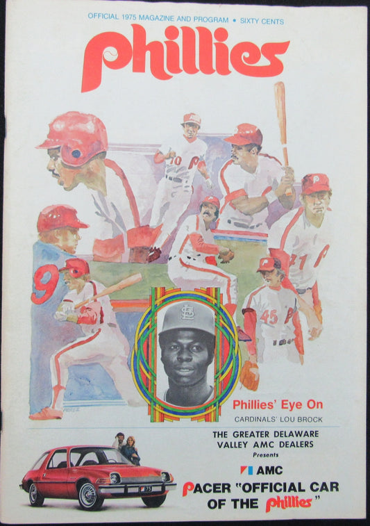 1975 Phillies Magazine and Scorecard/Program vs. Cardinals Unscored 157814