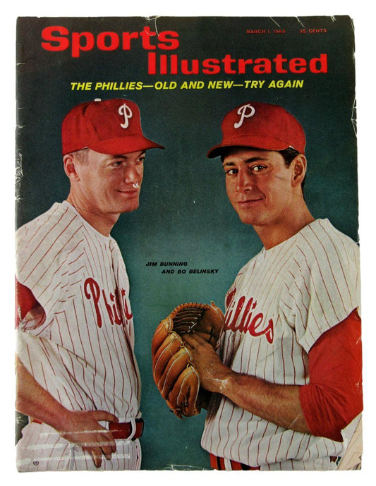 Jim Bunning Phillies 1965 Sports Illustrated Magazine Label Removed 161036