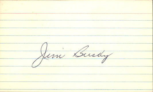 Jim Busby Inidans/Royals/Red Sox d.1996  Signed/Autographed 3x5 IndexCard 162491