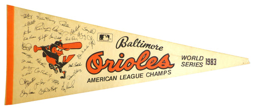 Vintage 1983 Baltimore Orioles World Series Baseball 30x12 Felt MLB Pennant