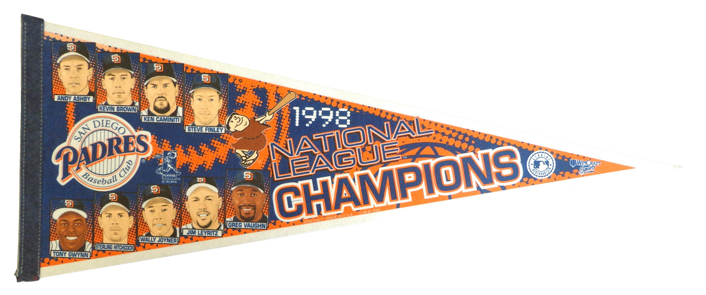 1998 San Diego Padres National League Champions 30x12 Felt Pennant