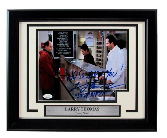 Larry Thomas Signed/Inscr 8x10 Photo "Seinfeld - Soup Nazi" Framed JSA 185505