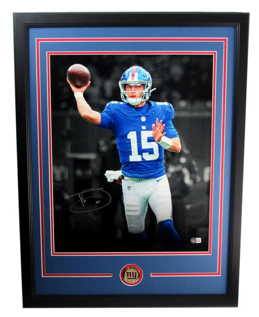 Tommy DeVito Autographed/signed 16x20 Framed NY Giants Beckett 184870