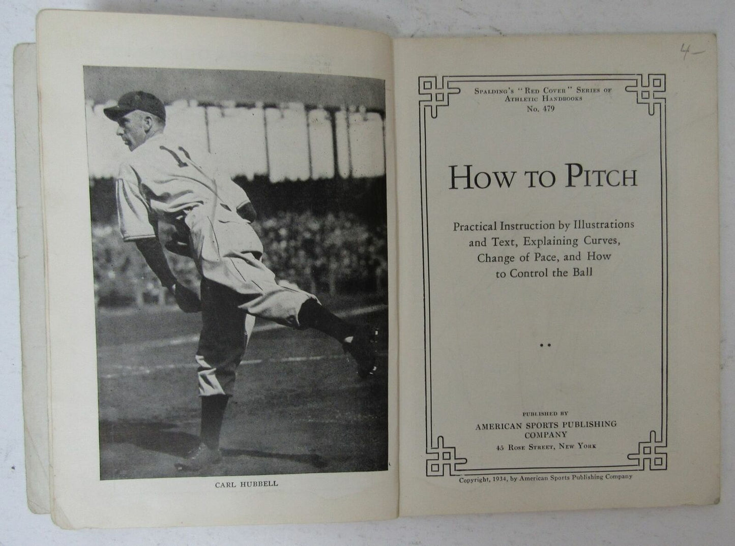 1934 Spaldings Athletic Library "How to Pitch" Guide 144990