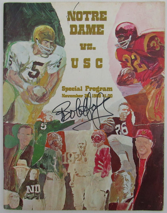 Bob Hope Signed 1968 Notre Dame vs. USC College Football Program JSA 160627