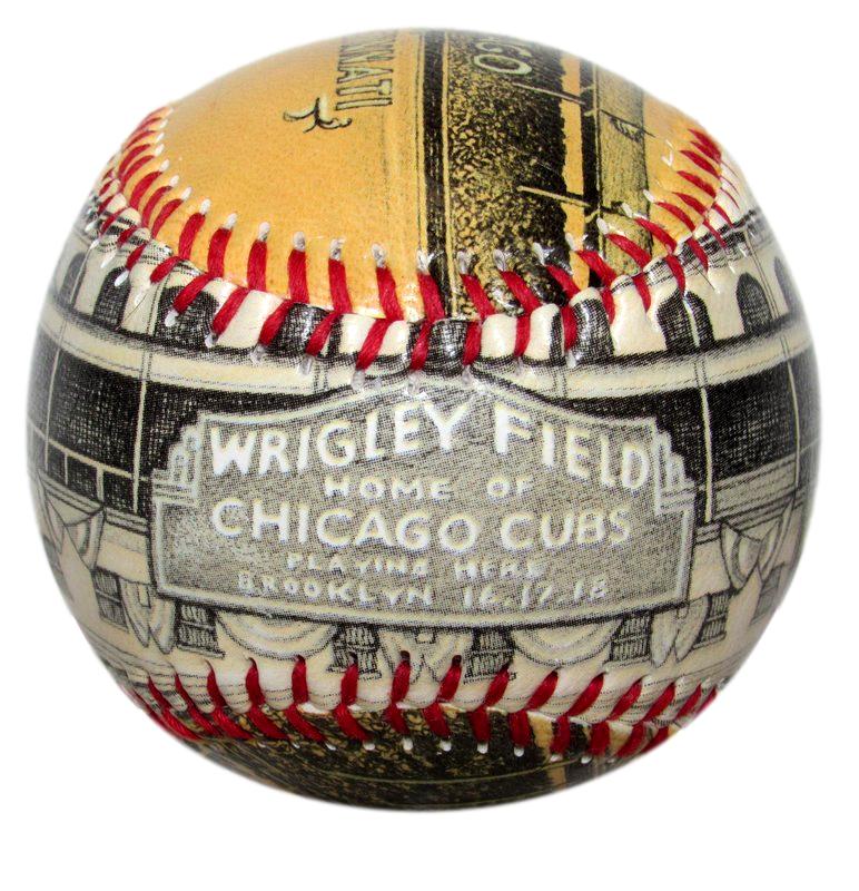Wrigley Field Opening Day April 21, 1926 Unforgettaball Artwork Baseball