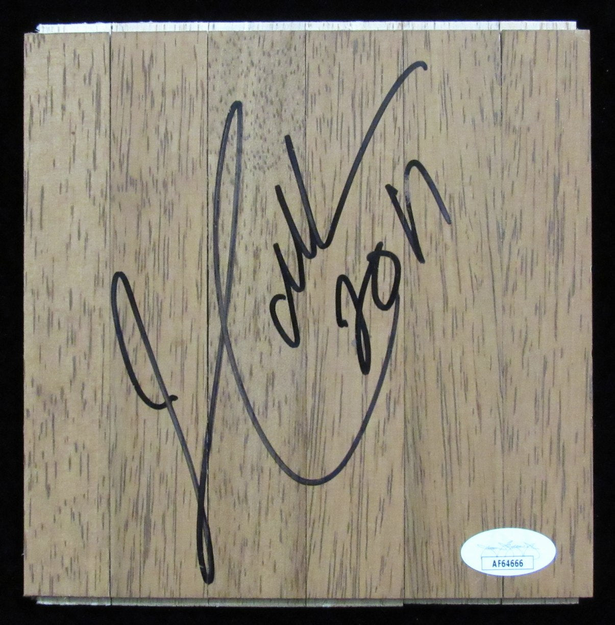 Jim Calhoun Autographed 6x6 Floorboard Piece UCONN Basketball Coach JSA