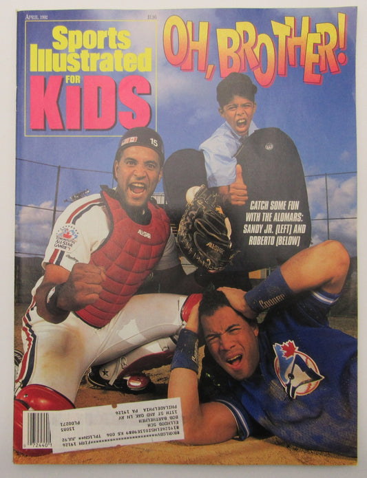 April 1992 Sports Illustrated for Kids Magazine w/ 9 Card Uncut Sheet 159398