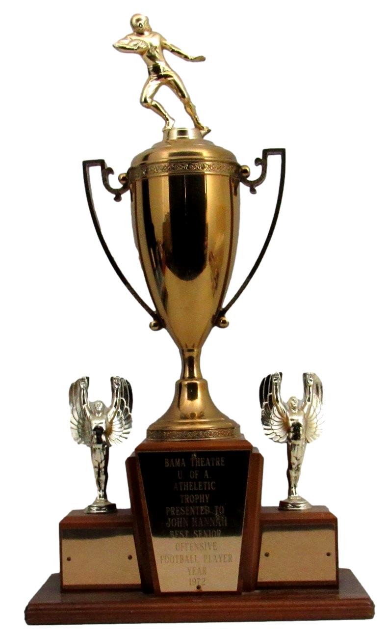 John Hannah HOF Univ of Alabama 1972 Best Senior Offensive Player Trophy 166617