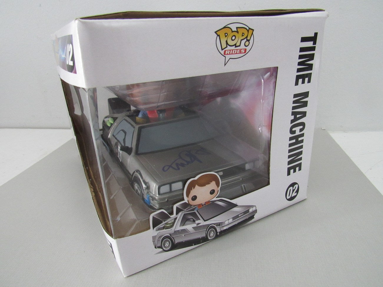 Michael J Fox Signed "Back To Future" POP! Rides Time Machine #02 BAS 162925