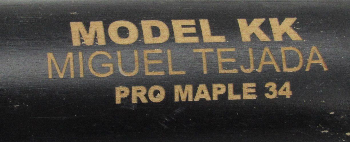 Miguel Tejada Unsigned X Bat Game Used Cracked Baseball Bat Baltimore Orioles